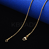 Vacuum Plating 304 Stainless Steel Round Snake Chain Necklace NJEW-S420-009C-G-4