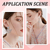 48Pcs 6 Styles Textured Heart 304 Stainless Steel Stud Earring Findings STAS-SP0001-48-5