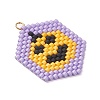 Hallowen Theme Glass Seed Beaded Pendants PALLOY-MZ00873-05-3