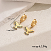 Metal Bird 201 Stainless Steel Hoop Earrings for Women Daily Versatile Jewelry SE6238-1-7
