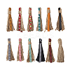 Beadthoven 12Pcs 12 Style Jute Tassel Pendants FIND-BT0001-19-12