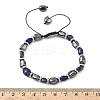 Natural  Lapis Lazuli
 & Non-magnetic Synthetic Hematite Beaded Braided Bead Bracelets for Men Women BJEW-Z148-08P-05-3