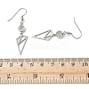 304 Stainless Steel Triangle Dangle Earrings EJEW-Z129-07P-5