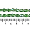 Transparent Electroplate Glass Beads Strands EGLA-N013-T8mm-B14-4