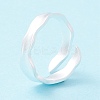 925 Sterling Silver Matte Cuff Ring RJEW-Z011-01S-2