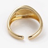 Brass Cuff Rings RJEW-C101-03G-4