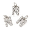 Brass Micro Pave Grade AAA Cubic Zirconia Charms LS-ZIRC-P067-11P-N-NR-1