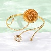 PincushionAlloy Arm Cuff Bangles for Girl Women LS-AJEW-A063-01B-G-3