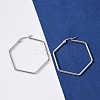 Tarnish Resistant 201 Stainless Steel Hoop Earrings EJEW-A052-25A-5
