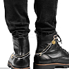 4Pcs Acrylic Pearl & Brass Chain Boot Strap Chains HJEW-DR00228-4