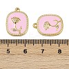304 Stainless Steel Enamel Pendants STAS-L290-16G-3