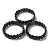 Natural Silver Obsidian Beaded Stretch Bracelet G-E010-01-06-2