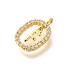Brass Micro Pave Cubic Zirconia Pendants ZIRC-P123-01G-F01-2