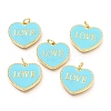 Brass Enamel Pendants KK-B027-03G-E-1