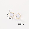 304 Stainless Steel Elegant Five-Leaf Flower Stud Earrings for Women LS-AB2788-1-1