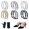 6 Sets 6 Styles Elastic Imitation Leather with Rhinestone Shoelace Bands FIND-FH0009-42-1