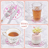 6Pcs Transparent Acrylic Cup Mats AJEW-FG0002-10A-6