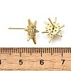 Star Brass Micro Pave Cubic Zirconia Ear Studs EJEW-D304-36G-3