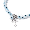 Cross 304 Stainless Steel Charm Bracelets BJEW-JB12262-03-3