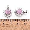 Brass Micro Pave Cubic Zirconia Pendants KK-N264-09P-3
