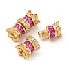 925 Sterling Silver Micro Pave Cubic Zirconia Screw Clasps STER-U001-04B-G-2