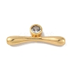 Brass Micro Pave Cubic Zirconia Beads KK-P283-18G-1