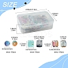 450Pcs 3 Styles Frosted Glass Beads with Golden Glitter Powder DGLA-FS0001-13-4