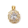 Brass Micro Pave Cubic Zirconia Pendants KK-I360-010G-01-1