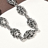 304 Stainless Steel Link Chain Bracelets for Men Women BJEW-D385-04AS-2