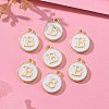 Golden Plated Alloy Charms X-ENAM-S118-01B-5