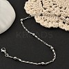 Rack Plating Brass Link Chain Bracelets for Women BJEW-G735-03P-2