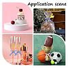 2 Rolls 2 Styles Polyester Sport Ball Printed Grosgrain Ribbon for Sewing Decoration OCOR-GF0004-32B-3