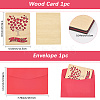 Valentine's Day Wooden Greeting Cards DIY-CP0011-91C-2