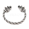 Viking 304 Stainless Steel Open Cuff Bangles for Men BJEW-U001-07A-G-3