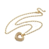 Brass Micro Pave Cubic Zirconia Pendant Necklaces for Women LS-NJEW-U020-01G-02-4