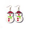 Christmas Iron Acrylic Dangle Earrings FS-WG00170-05-1