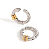 Two Tone 304 Stainless Steel Cuff Earrings WG02975-01-5