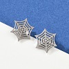 Non-Tarnish 304 Stainless Steel Spider Web Stud Earrings LS-EJEW-G294-01P-3