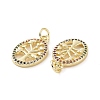 Brass Micro Pave Cubic Zirconia Pendants KK-E068-VF152-3