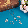 5Pcs 5 Style 304 Stainless Steel Pendants STAS-UN0042-15-2