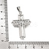 Brass Micro Pave Blue Cubic Zirconia Pendants CU-CBA4BAF-02P-3
