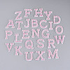 26Pcs Letter A~Z Glass Rhinestone with Plastic Cloth Patches PATC-T002-01-2