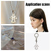 20Pcs 2 Colors Brass Micro Pave Cubic Zirconia Charms KK-PH0002-51-WH-4
