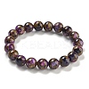 Round Synthetic Gold Clinquant Stone Stretch Bracekets G-P549-02A-3