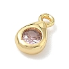 Brass Micro Pave Cubic Zirconia Charms LS-KK-G548-20G-03-2