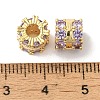 Brass Glass Rhinestone Beads KK-B098-03G-03-2