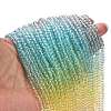 Transparent Painted Glass Beads Strands X1-DGLA-A034-T3mm-A15-2