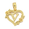 Heart Brass Pendants KK-I714-04G-V-1