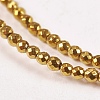 Electroplate Non-magnetic Synthetic Hematite Beads Strands X-G-J169B-2mm-04-3