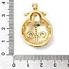 Brass Micro Pave Clear Cubic Zirconia Pendants KK-H519-17G-3